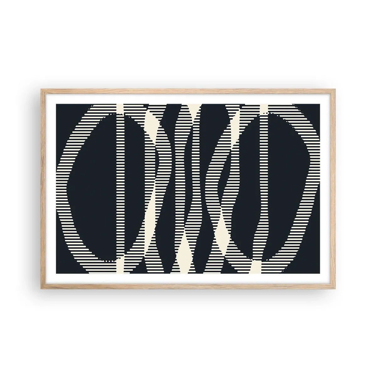Plakát v rámu světlý dub - Pokus o prolomení temnoty - 91x61 cm