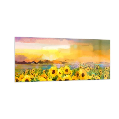 Obraz na skle - Samotné slunce sestoupilo na zem - 100x40 cm