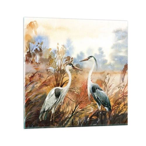 Obraz na skle - Kam na podzim? - 60x60 cm