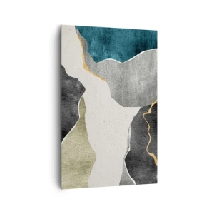 Obraz na plátně - Mozaiková kompozice se zlatou nití - 80x120 cm