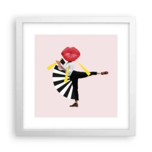 Plakát v bílém rámu - Surrealistický pop-art - 30x30 cm