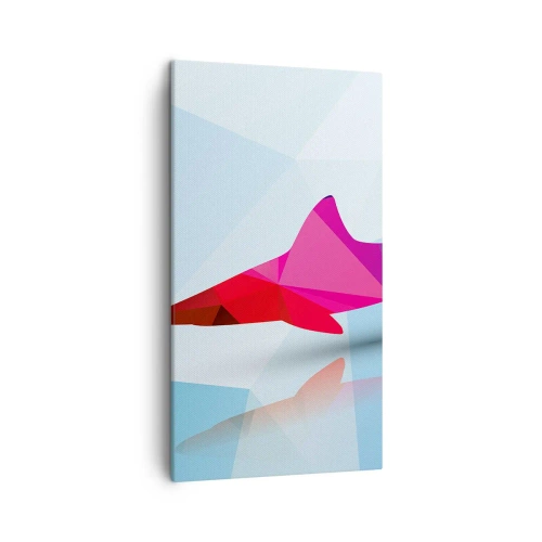 Obraz na plátně - Žralok v krystalickém prostoru - 45x80 cm