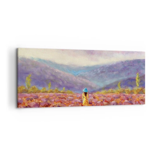 Obraz na plátně - V levandulovém světě - 100x40 cm
