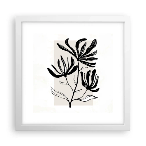 Plakát v bílém rámu - Náčrtek pro herbář - 30x30 cm