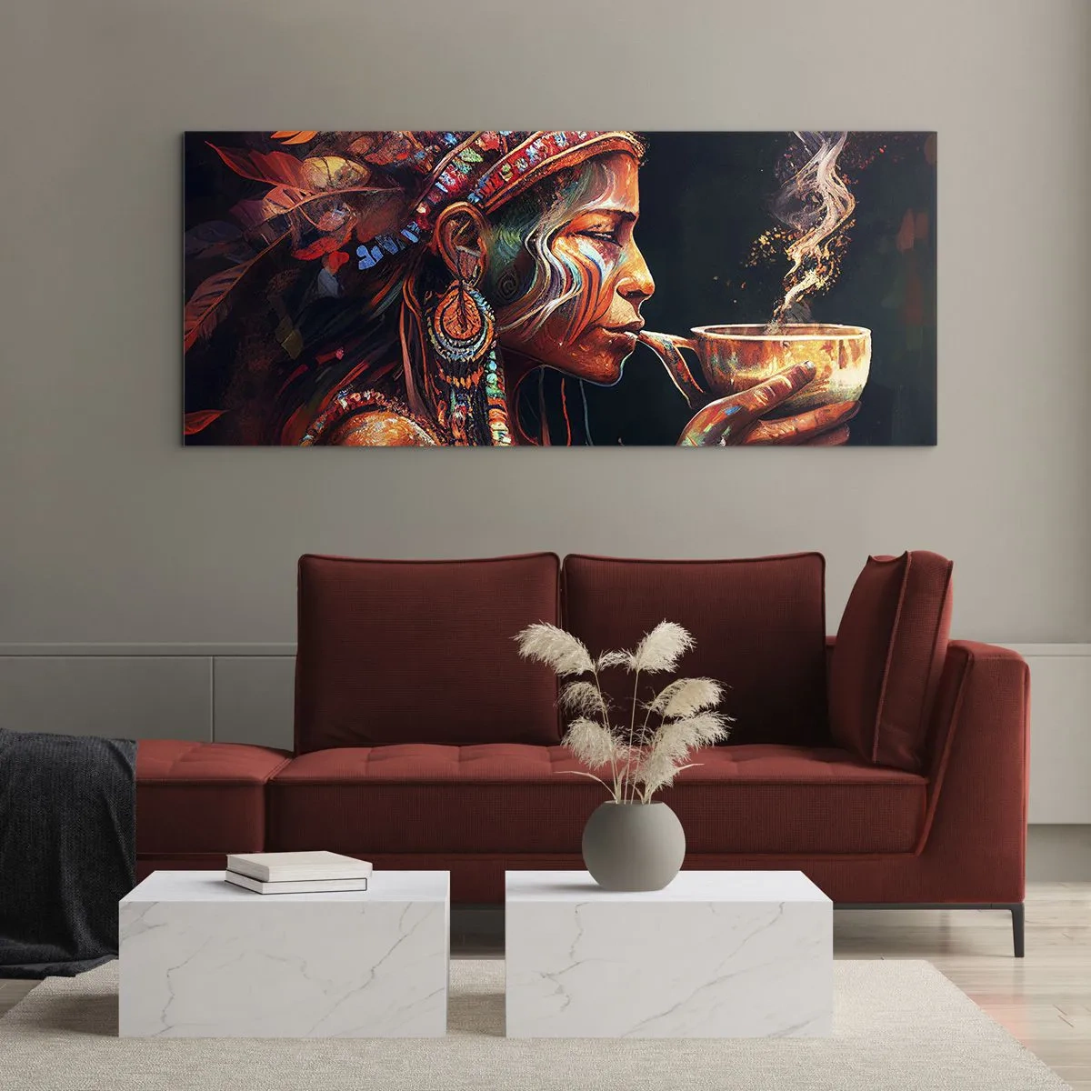 Obraz na skle - Magický rituál - 100x40 cm