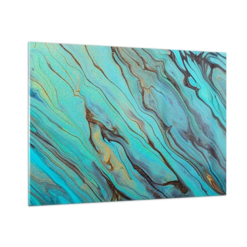 Obraz na skle - Tyrkysový příliv - 100x70 cm