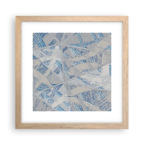 Plakát v rámu světlý dub - V šedomodrém labyrintu - 30x30 cm