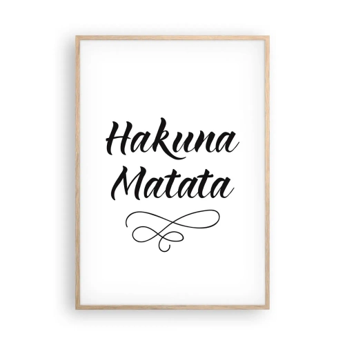 Plakát v rámu světlý dub - Nejlepší rada - 70x100 cm