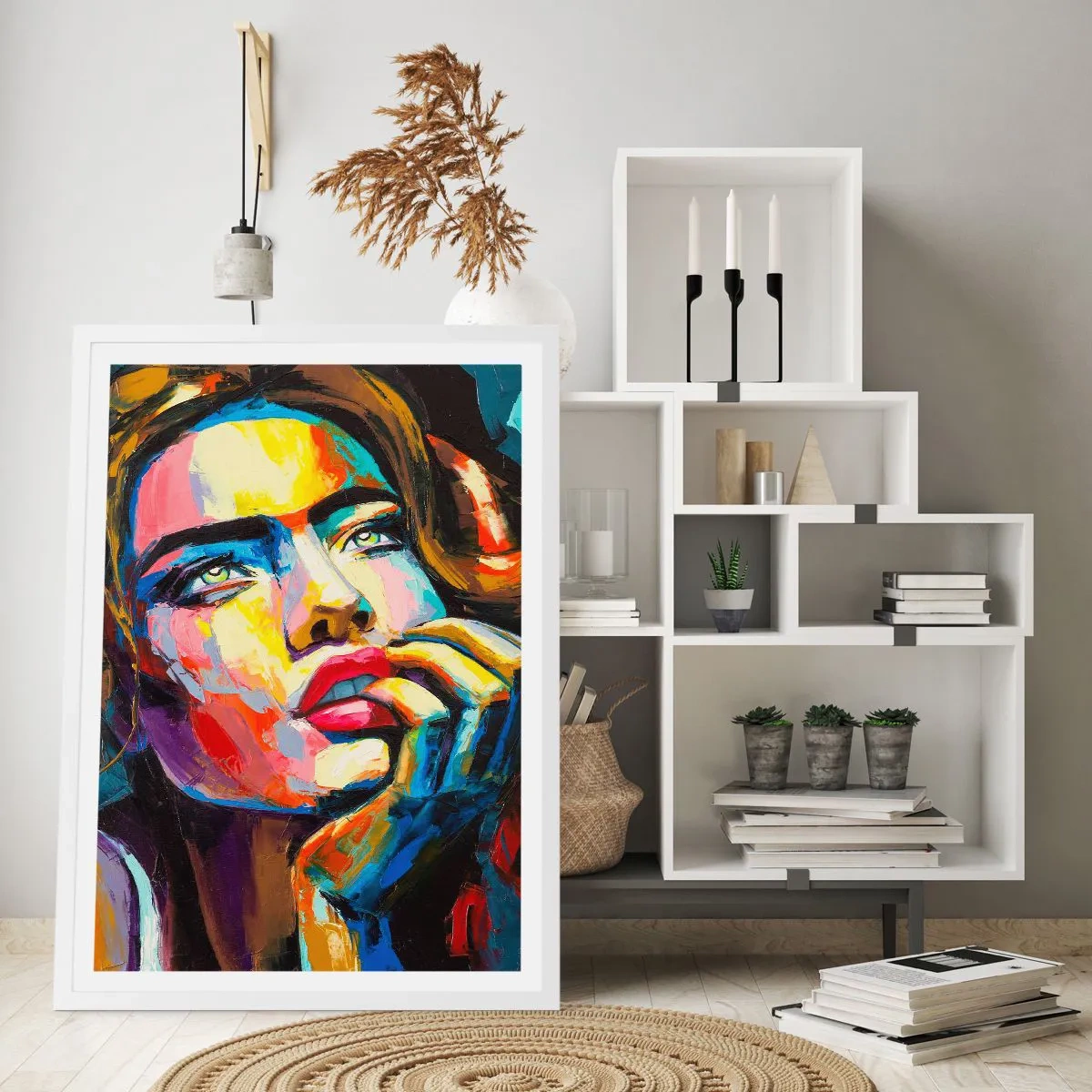 Plakát v bílém rámu - Sny, jak ptáci letí oblohou - 30x40 cm