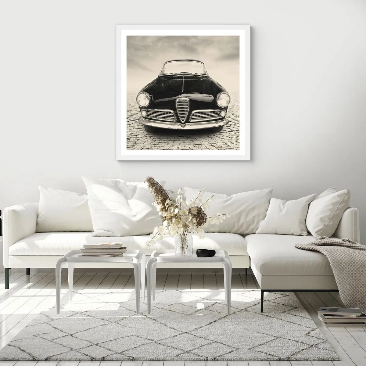 Plakát v bílém rámu - Jak mě nemilovat? - 50x50 cm