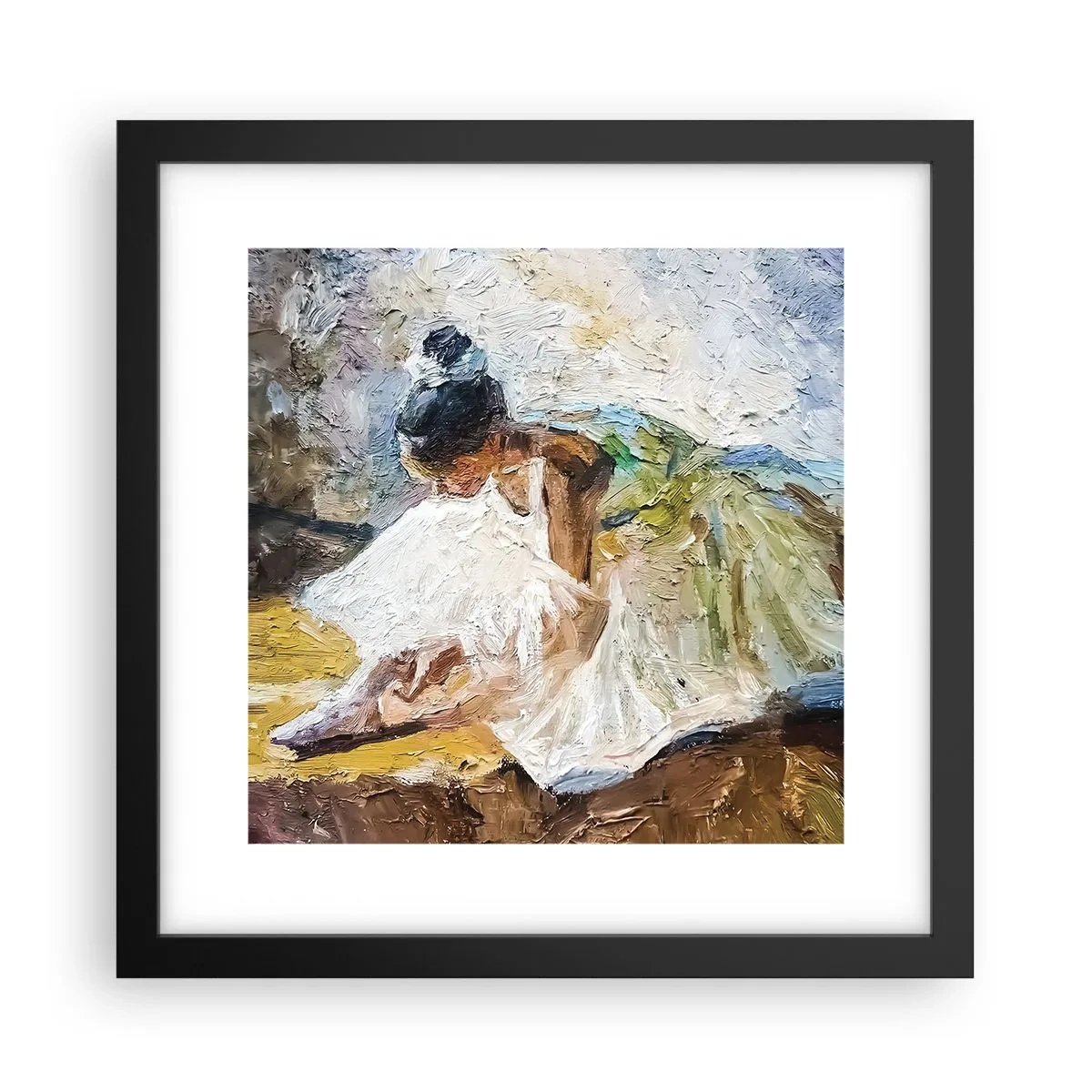 Plakát v černém rámu - Z Degasova obrazu - 30x30 cm