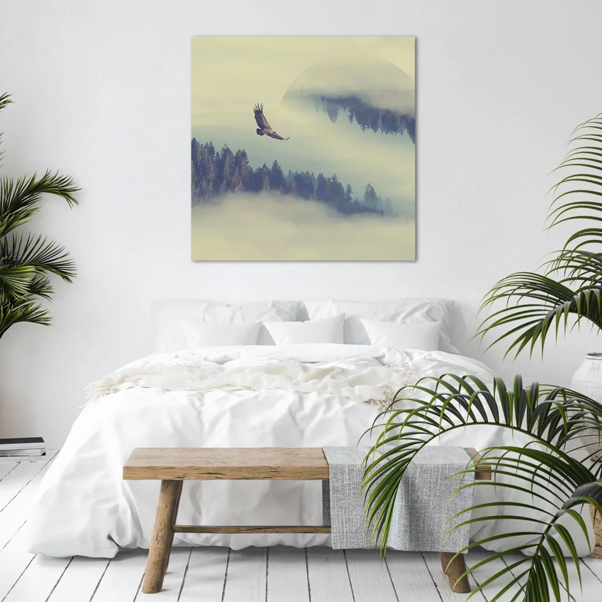Obraz na plátně - Viděla jsem stín orla - 40x40 cm