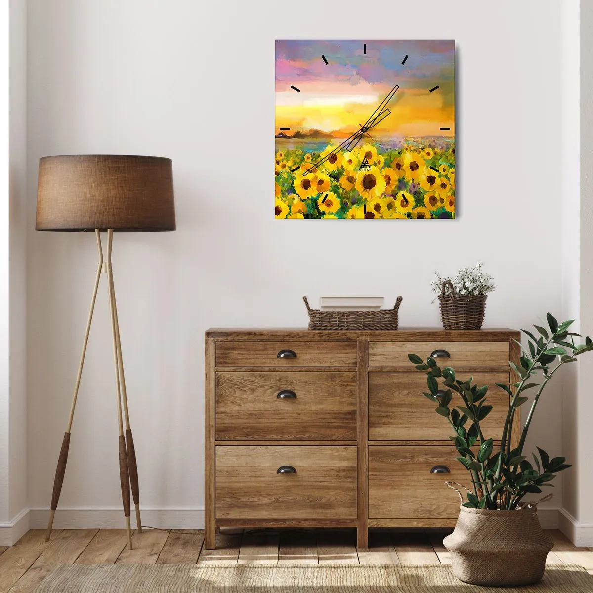 Nástěnné hodiny - Samotné slunce sestoupilo na zem - 30x30 cm