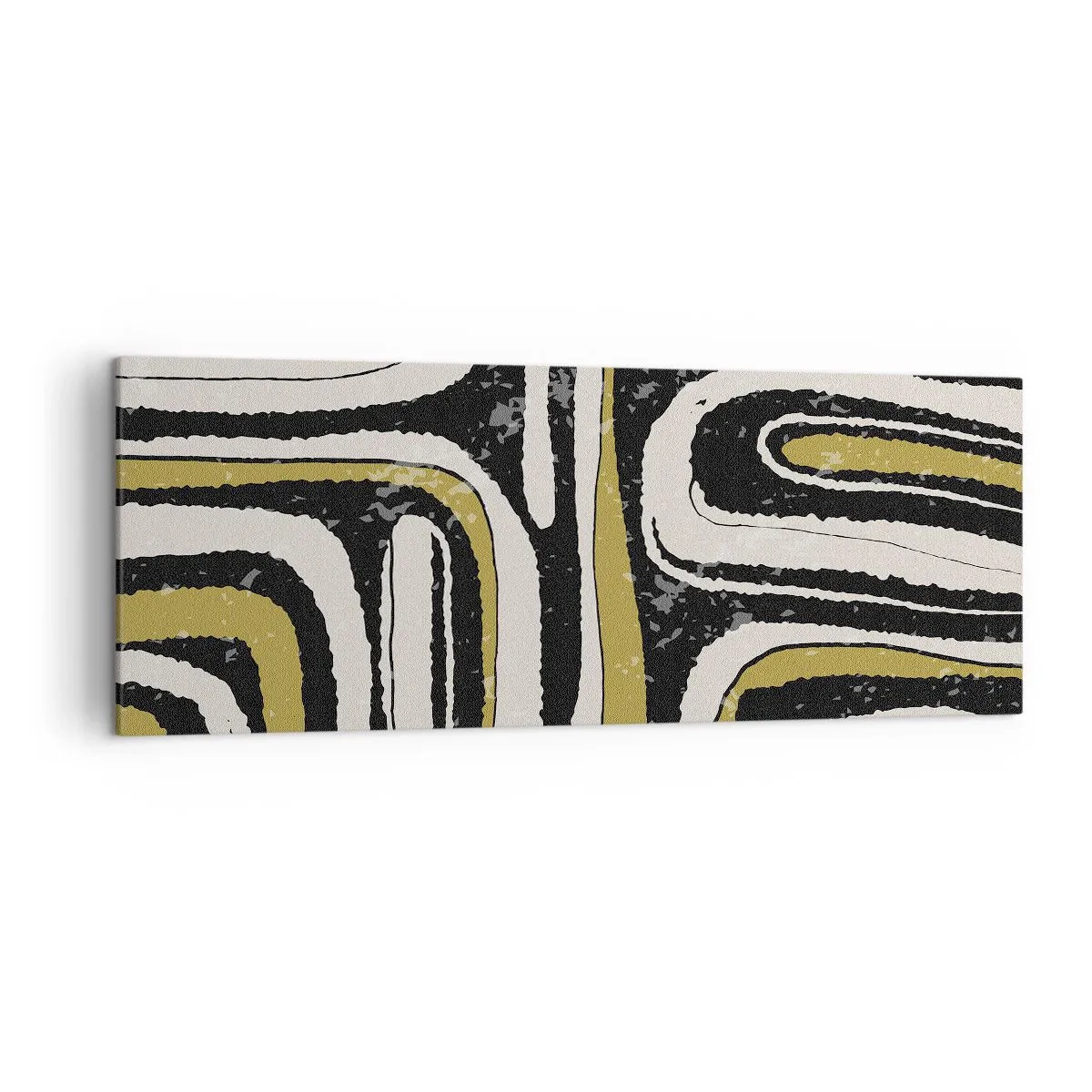 Obraz na plátně - Kompozice: trakty a uličky - 140x50 cm