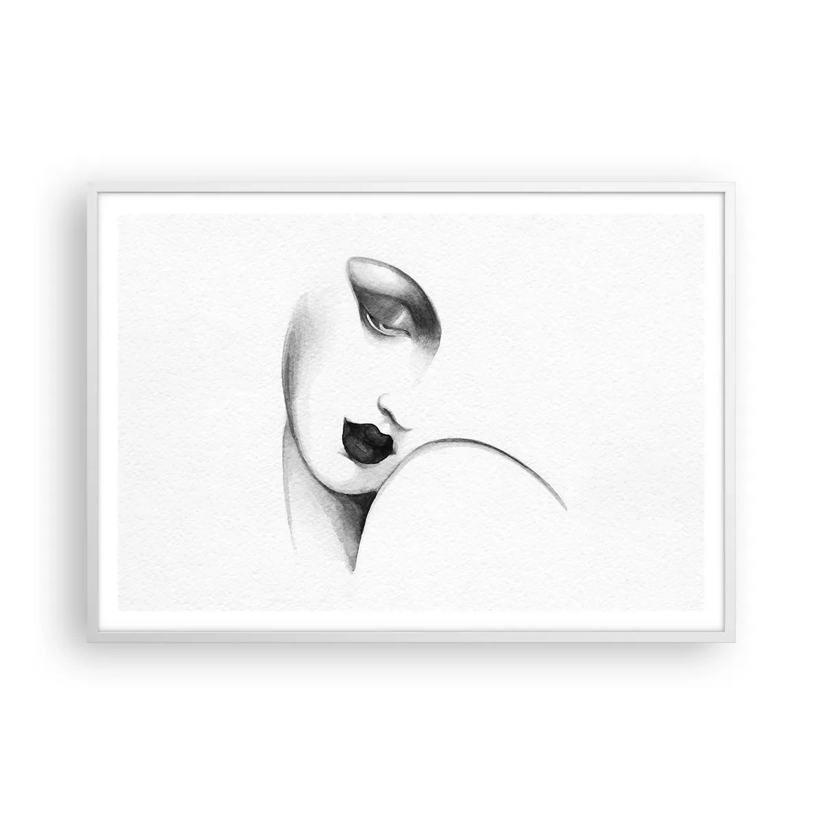 Plakát v bílém rámu - Ve stylu Lempické - 100x70 cm