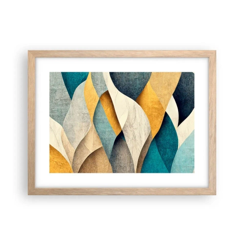 Plakát v rámu světlý dub - Rytmus a vlnění - 40x30 cm