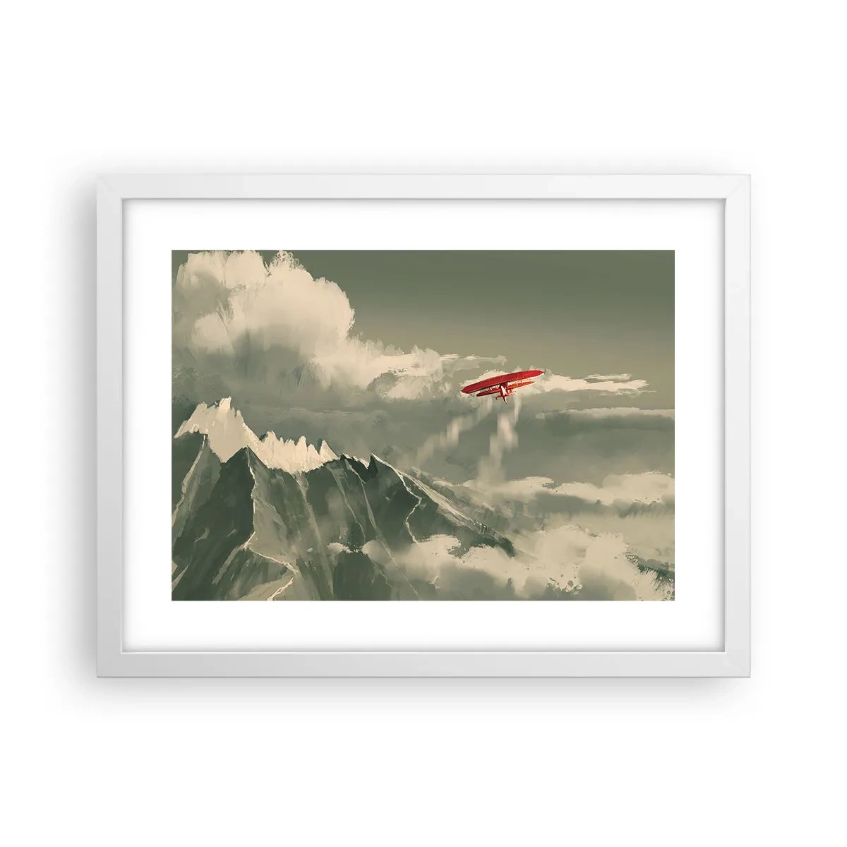 Plakát v bílém rámu - Nebojácný průkopník - 40x30 cm