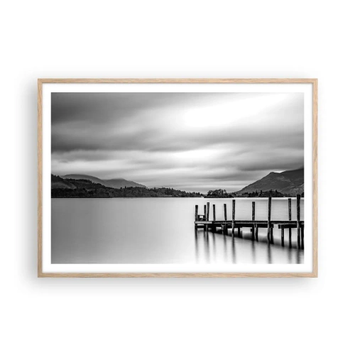 Plakát v rámu světlý dub - Jemnost a síla - 100x70 cm