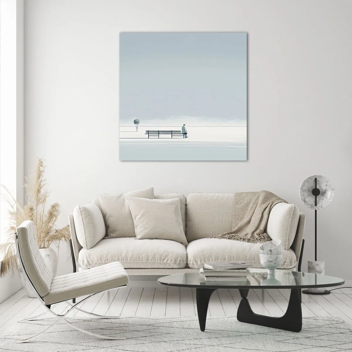 Obraz na skle - Ano, čekám. - 40x40 cm