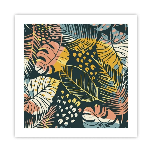Plakát - Listová fantazie - 50x50 cm
