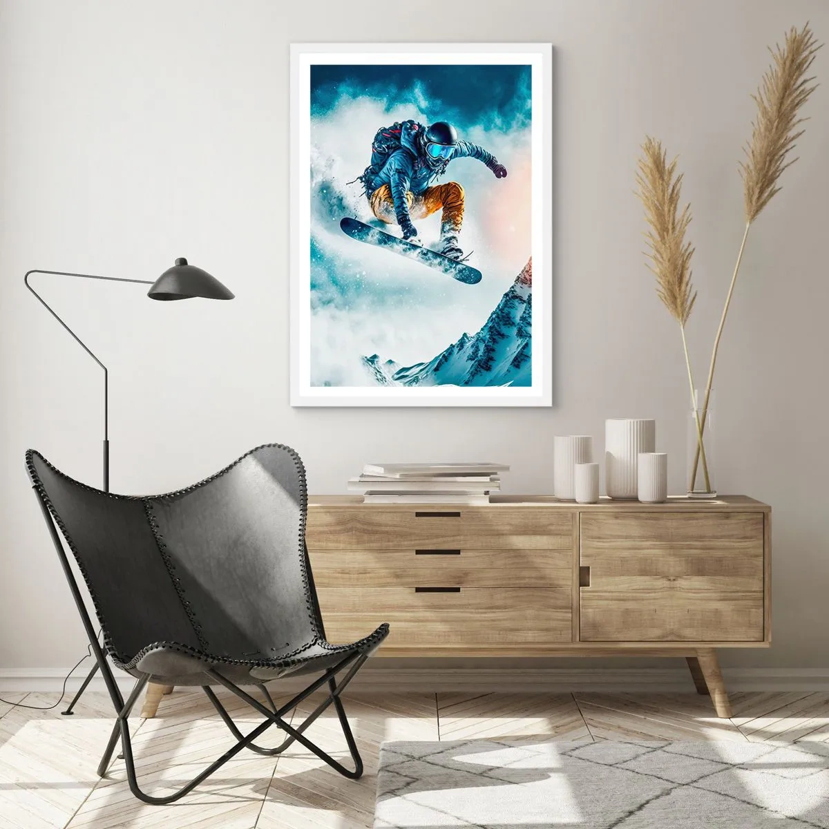 Plakát v bílém rámu - Extrémní emoce - 40x50 cm