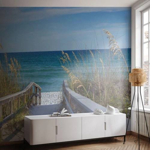 Fototapeta Premium Sand - Na slunci, ve větru - Krajina, Mořská duna, Moře - 100x70 cm