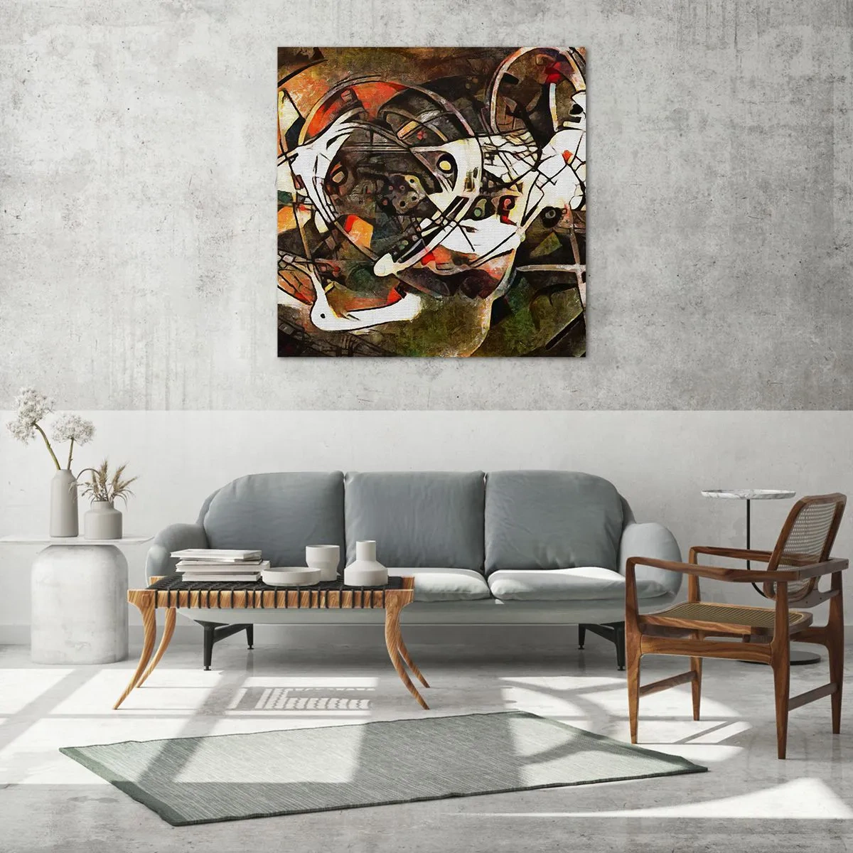 Obraz na skle - Slyšíš pohyb? - 70x70 cm
