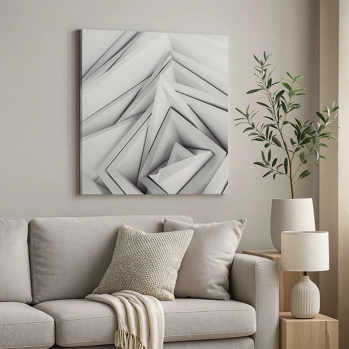 Obraz na plátně - Symfonie ostrých úhlů - 30x30 cm