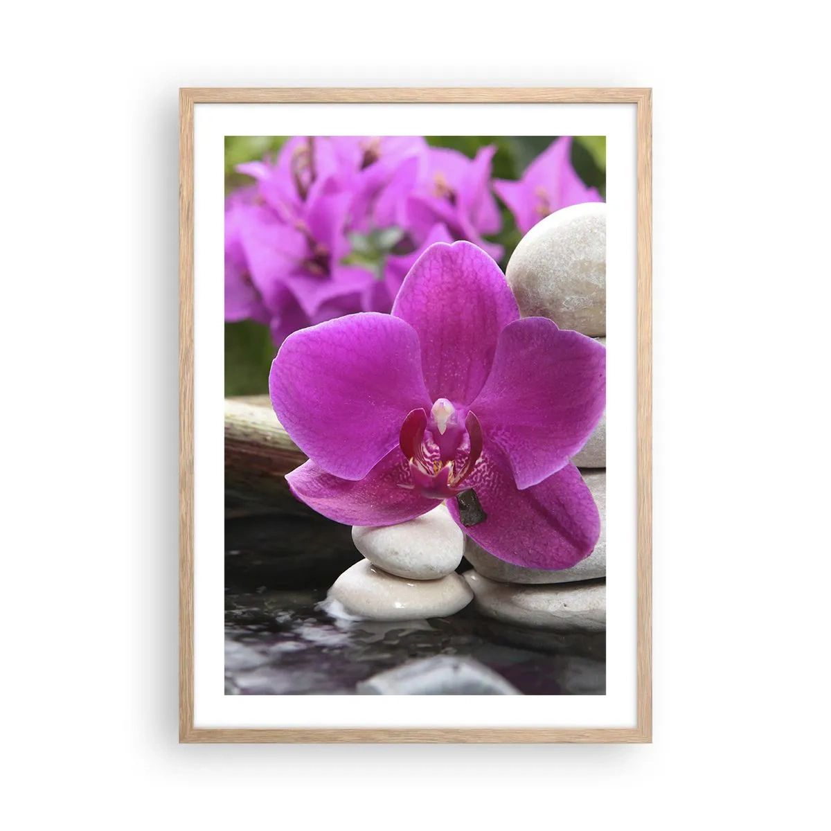 Plakát v rámu světlý dub - Už odpočíváš - 50x70 cm