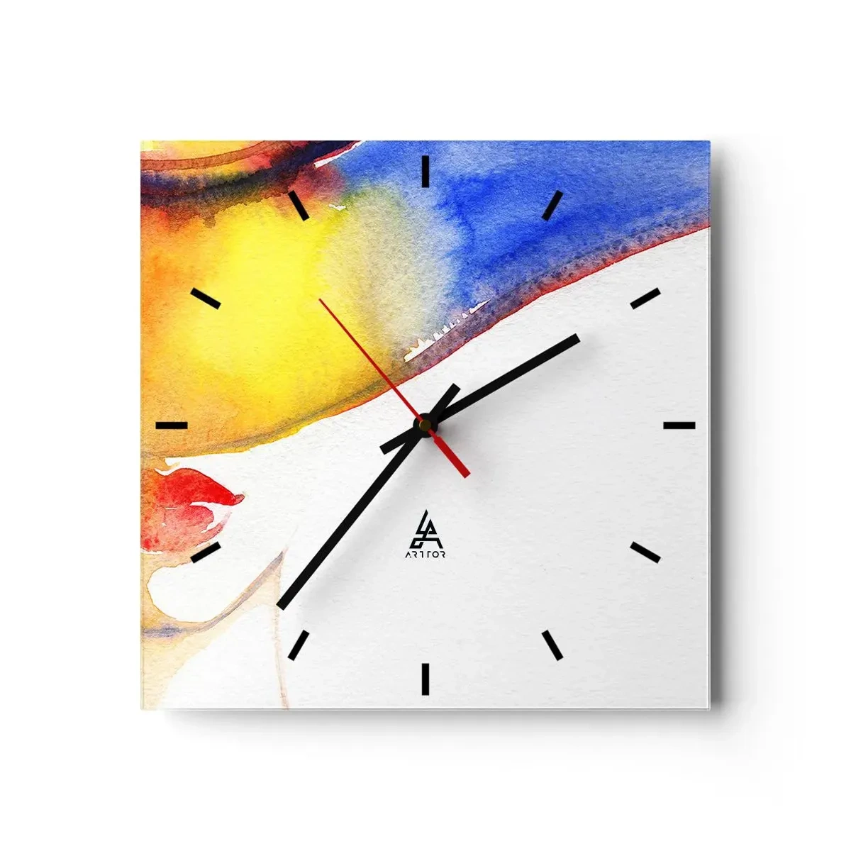Nástěnné hodiny - Portrét dámy    - 30x30 cm