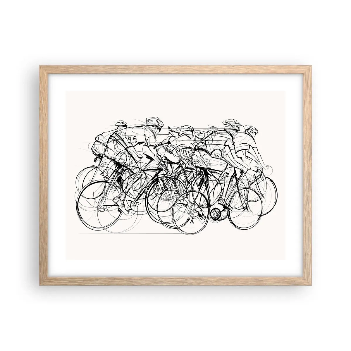 Plakát v rámu světlý dub - Společně v týmu - 50x40 cm