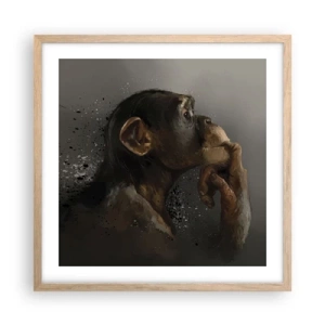 Plakát v rámu světlý dub - Určitě myslitel - 50x50 cm