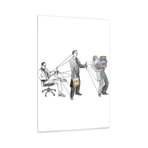 Obraz na skle - Každý má svého pána - 80x120 cm