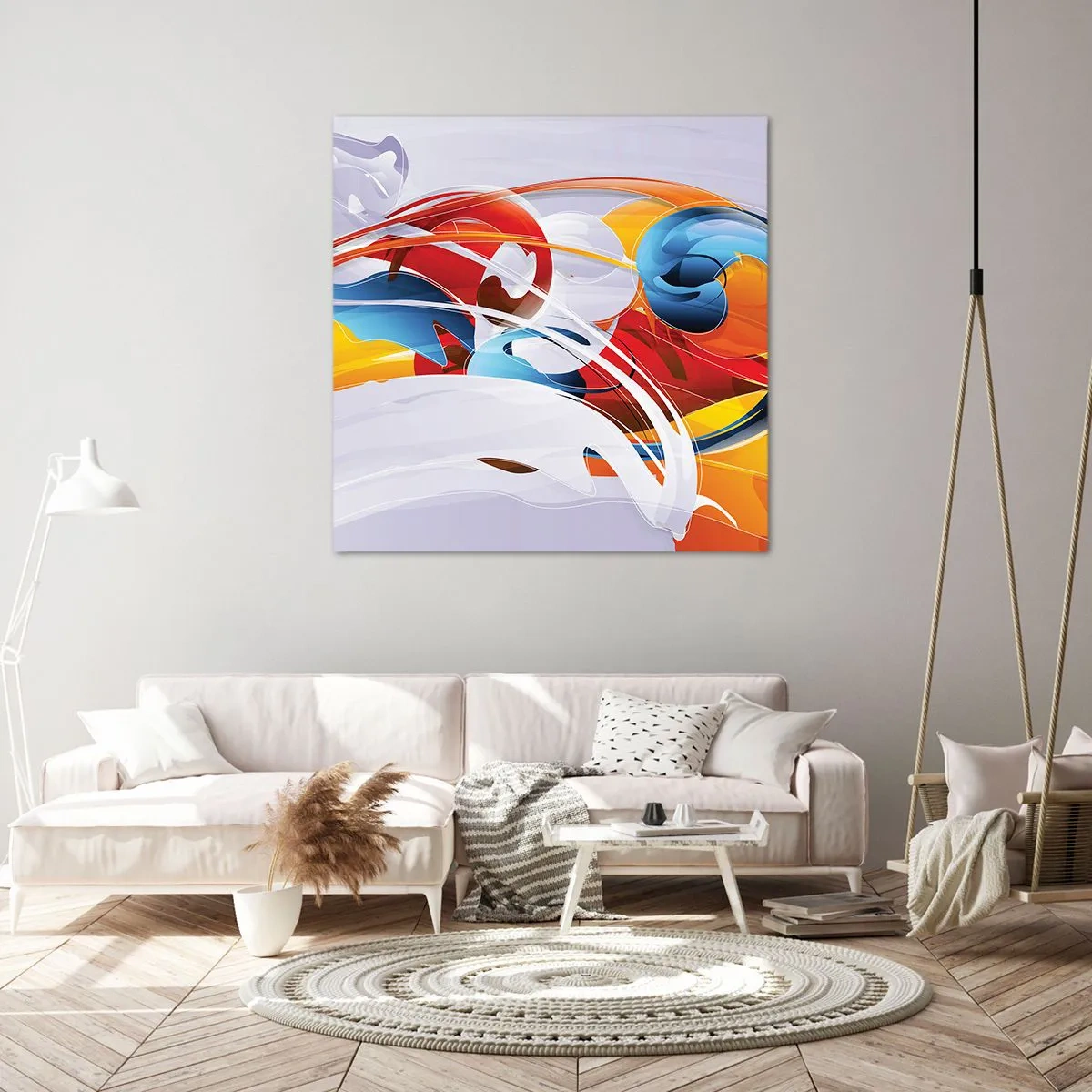 Obraz na plátně - Tanec živlů - 60x60 cm