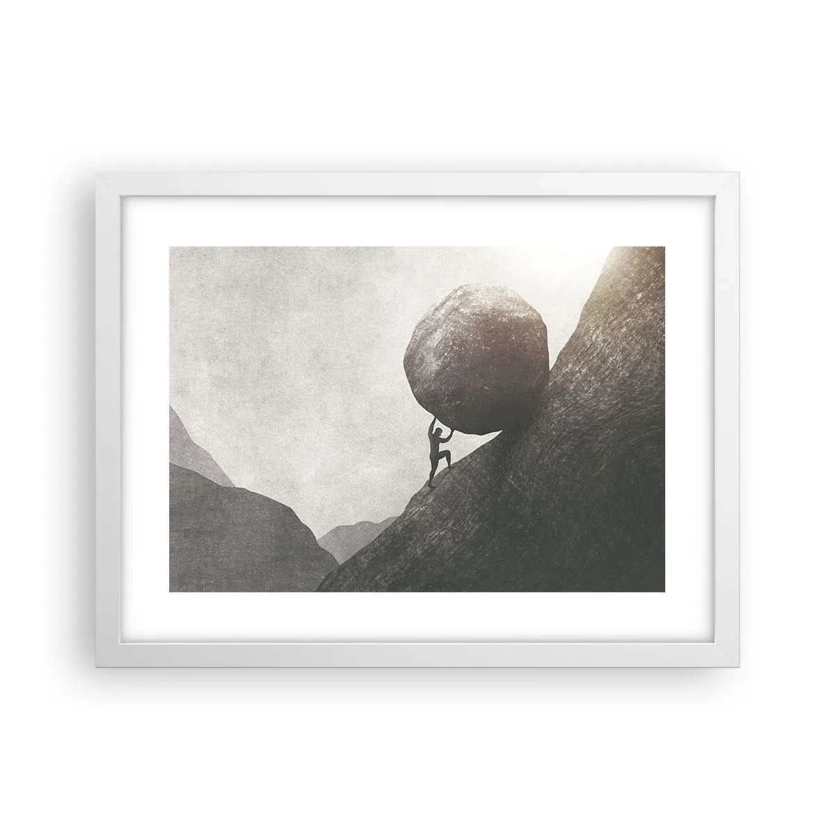 Plakát v bílém rámu - Věřím, proti vší naději - 40x30 cm