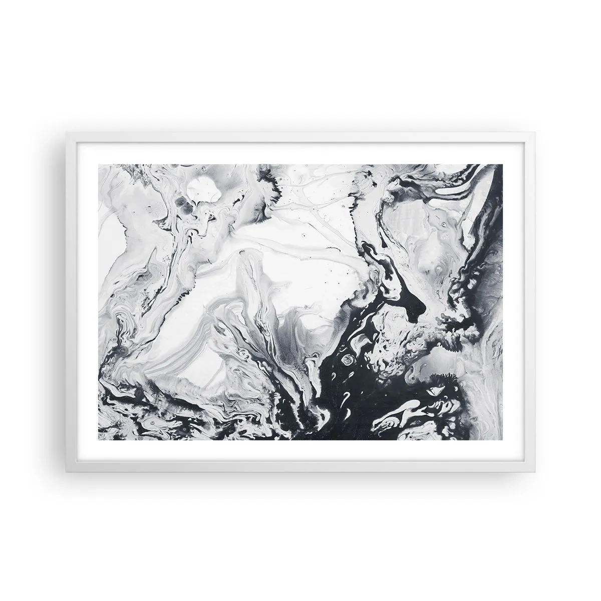 Plakát v bílém rámu - Zemské nitro - 70x50 cm