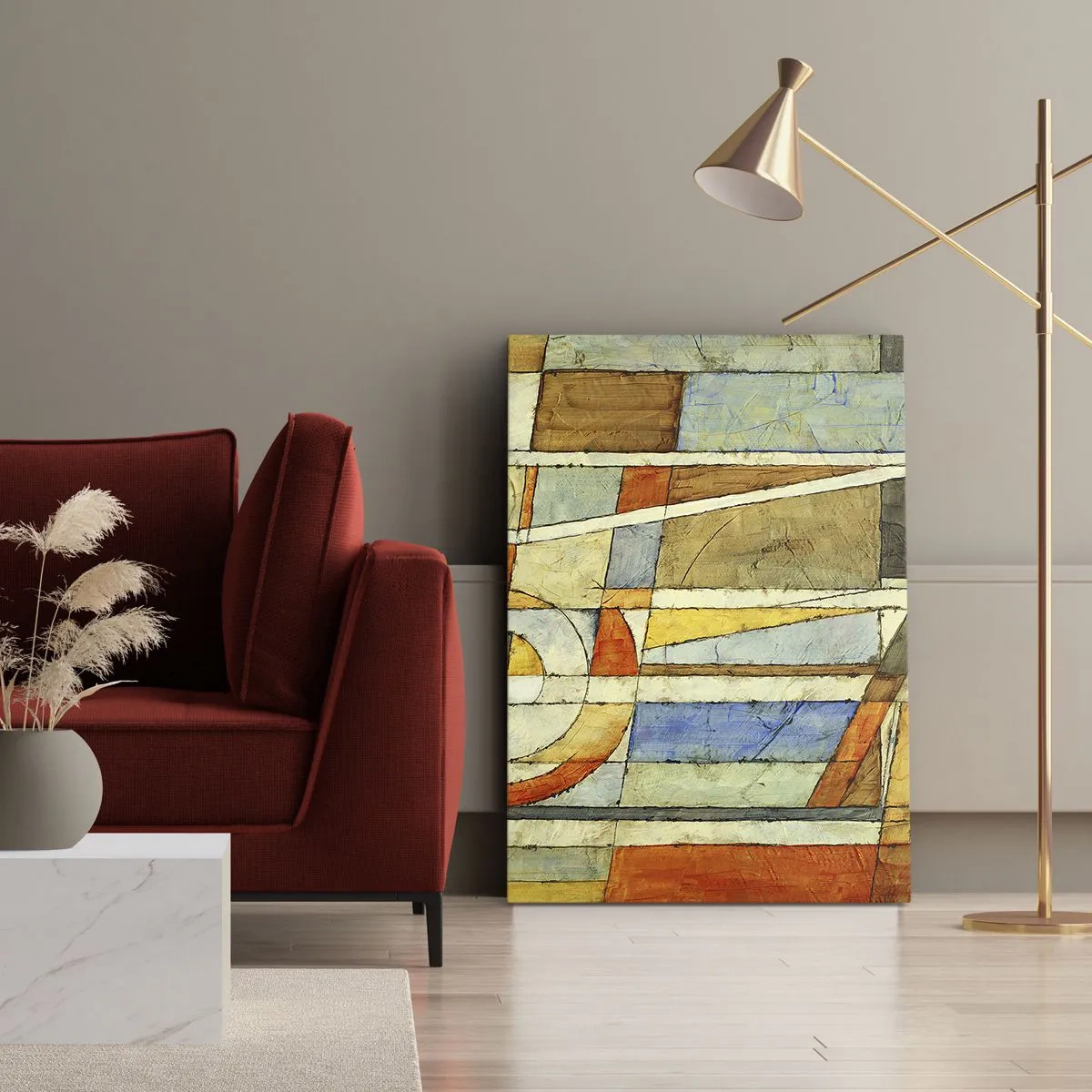 Obraz na plátně - Kubismus na stavbě - 50x70 cm