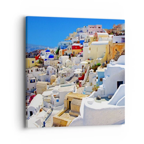 Obraz na plátně - Sen o řeckém létě - 40x40 cm