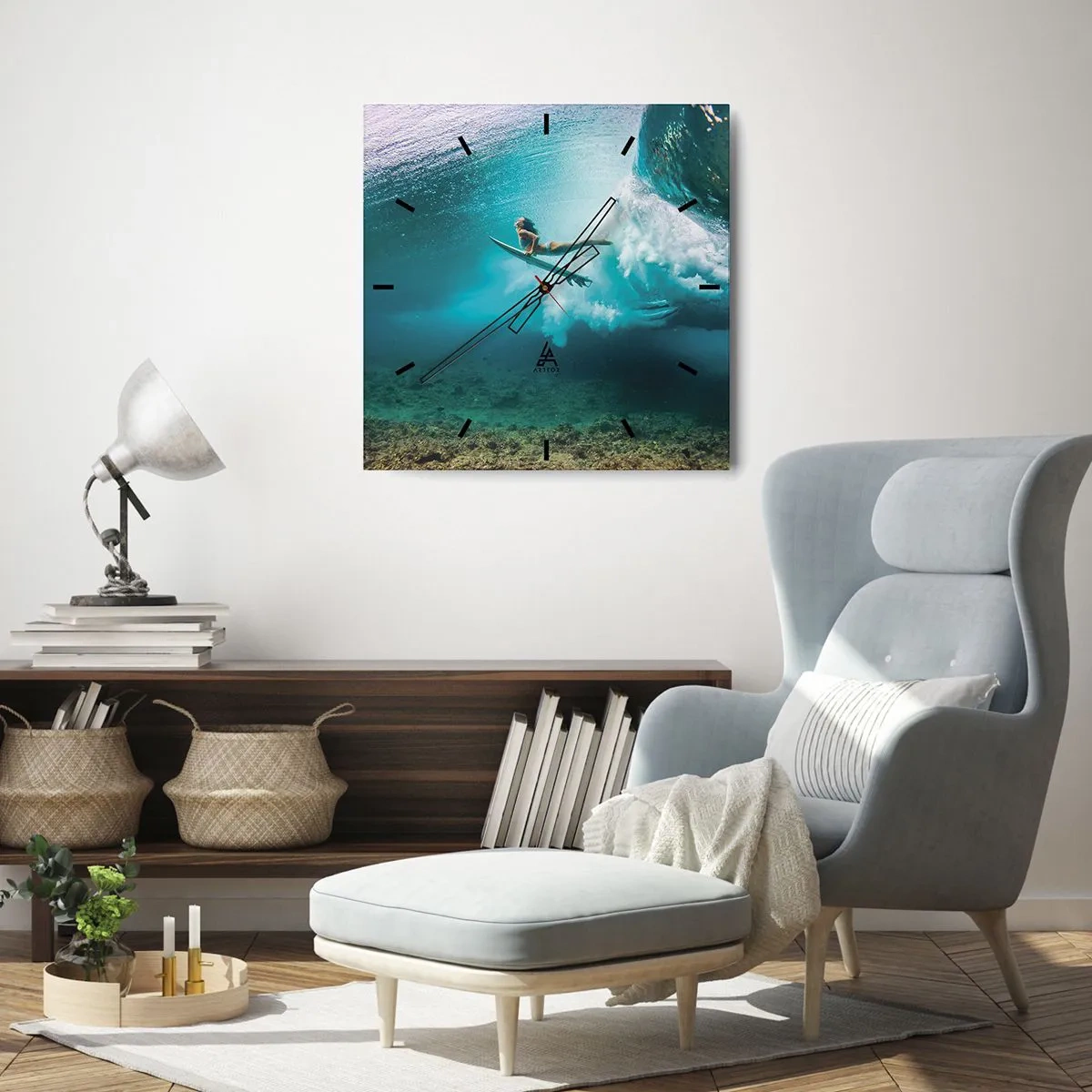 Nástěnné hodiny - Podmořský svět - 40x40 cm