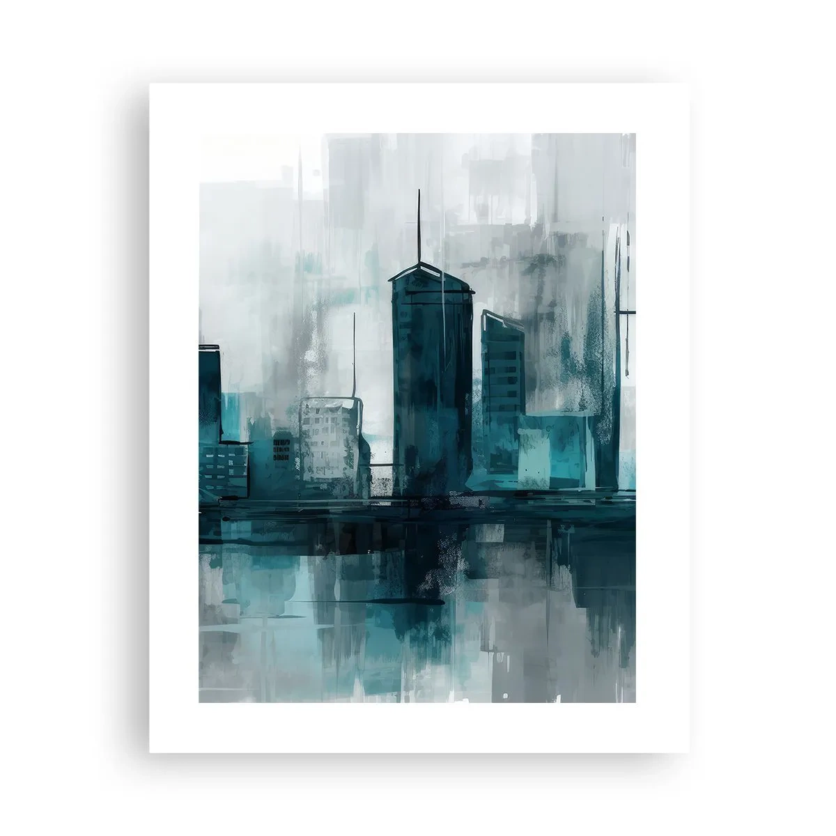 Plakát - Město v barvě deště - 40x50 cm