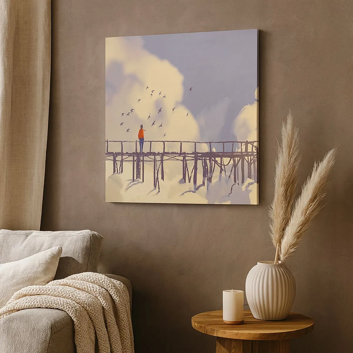 Obraz na plátně - Modrý stesk - 30x30 cm