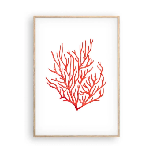 Plakát v rámu světlý dub - Korálový filigrán - 70x100 cm