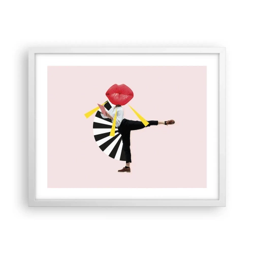 Plakát v bílém rámu - Surrealistický pop-art - 50x40 cm