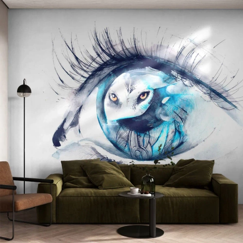 Fototapeta Standard Eco - Z očí do očí s divočinou - Abstrakce, Oko, Sova - 500x350 cm