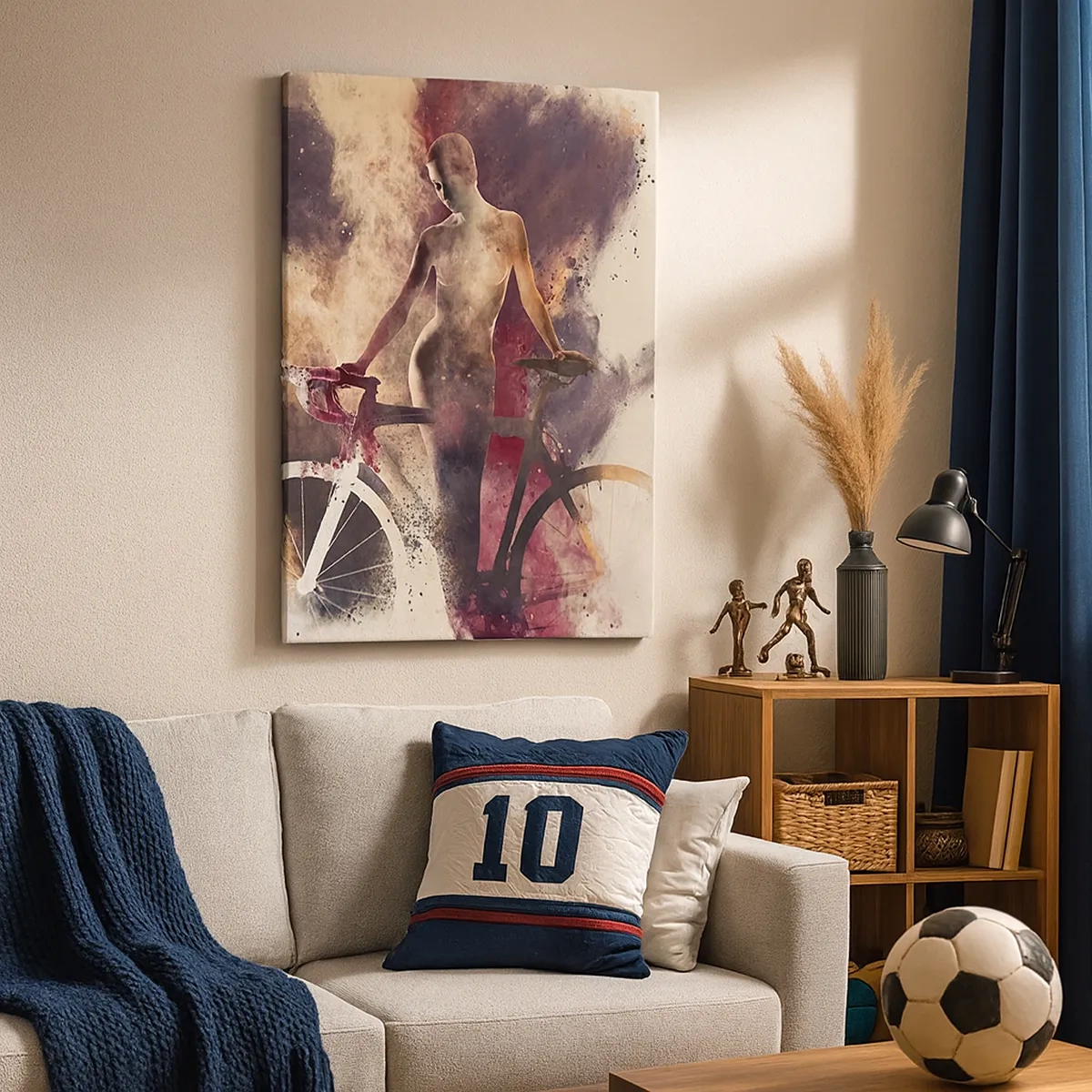 Obraz na plátně - Cyklistická duše v mramorových tvarech - 50x70 cm
