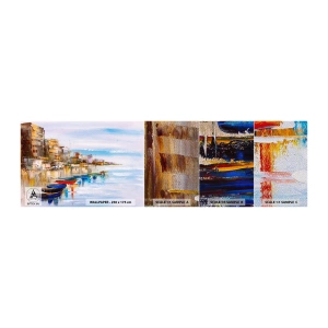 Vzor Fototapety Premium Sand - Vícebarevný městský přístav - Krajina, Přístav, Pobřeží - 100x30 cm
