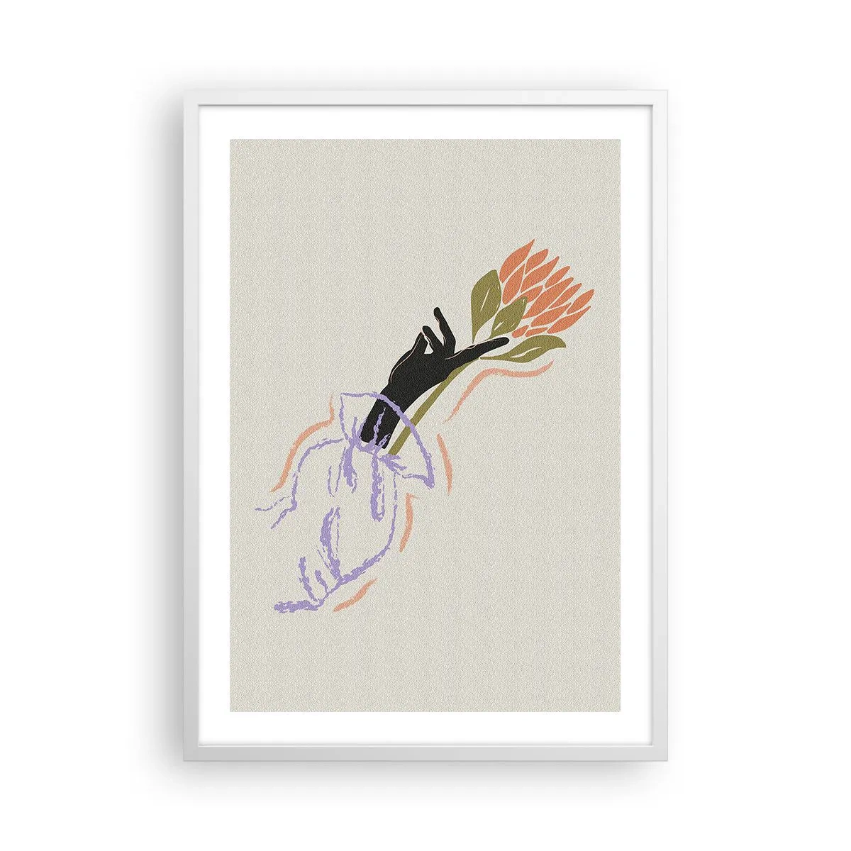 Plakát v bílém rámu - Sesterský dotek - 50x70 cm