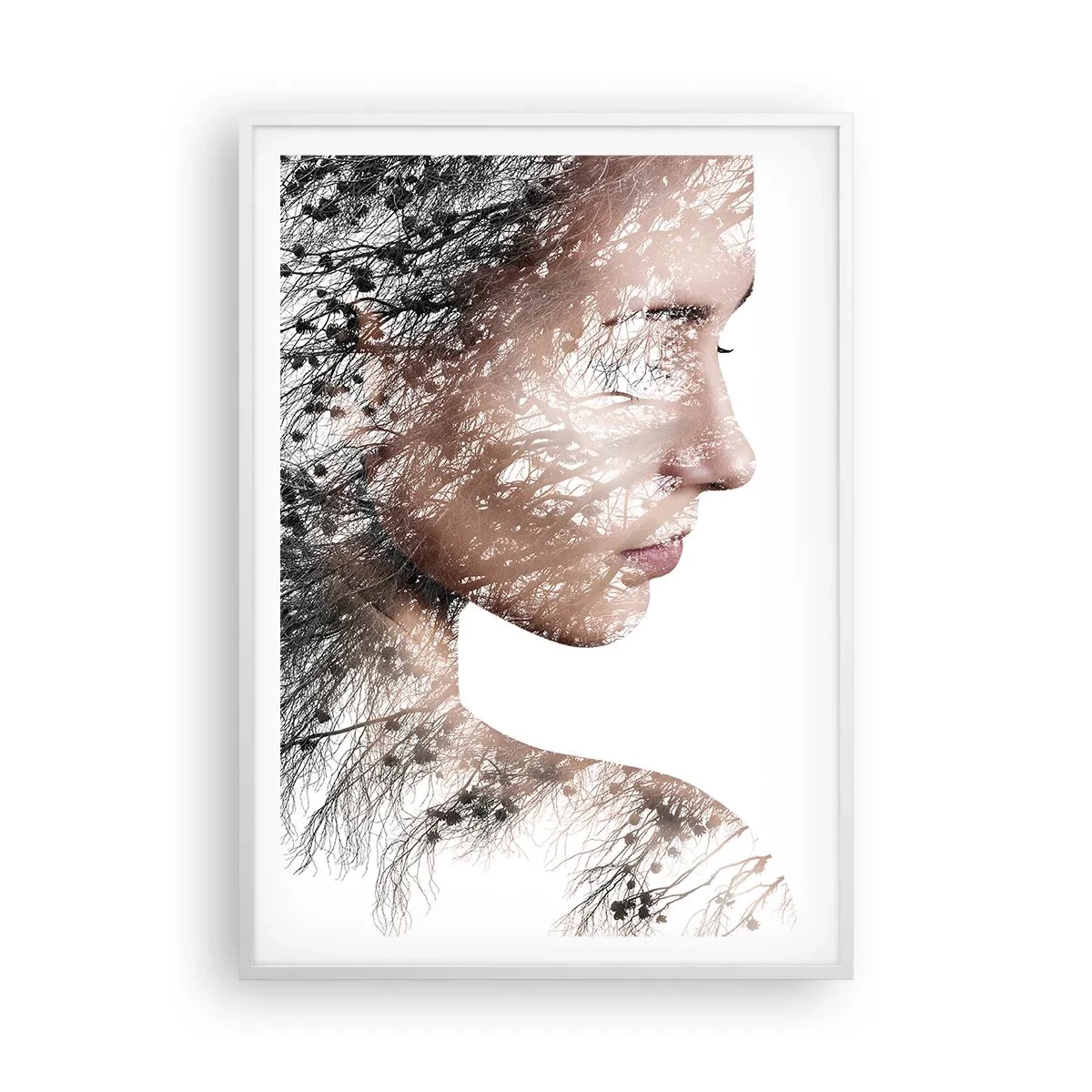 Plakát v bílém rámu - Duch lesa - 70x100 cm