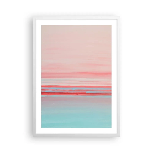 Plakát v bílém rámu - Abstrakce za úsvitu - 50x70 cm