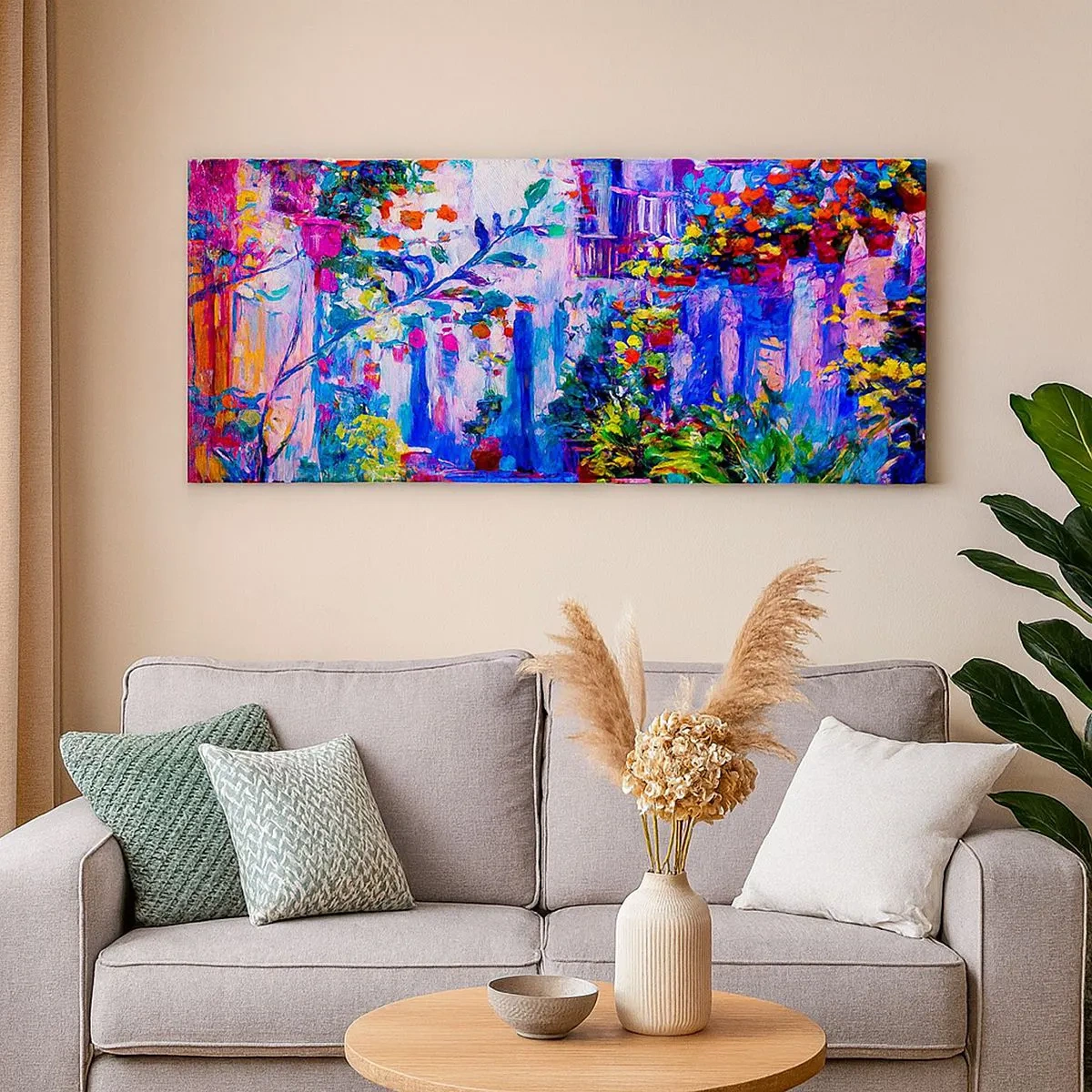 Obraz na plátně - Imprese - italská ulička - 100x40 cm